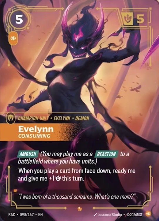 Evelynn, Consuming