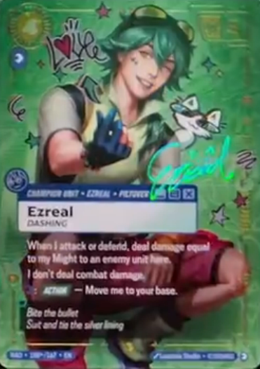 Ezreal, Dashing - Radiance Riftbound spoiler