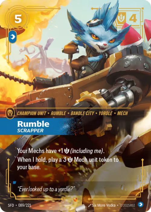 Rumble, Scrapper - Spiritforged Riftbound spoiler