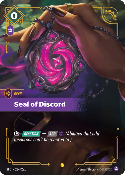 Seal of Discord - Spiritforged Riftbound spoiler