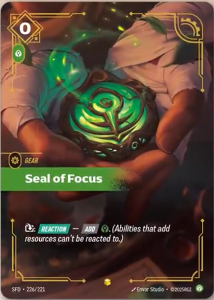 Seal of Focus - Spiritforged Riftbound spoiler