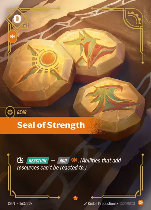 Seal of Strengh - Origins Riftbound spoiler