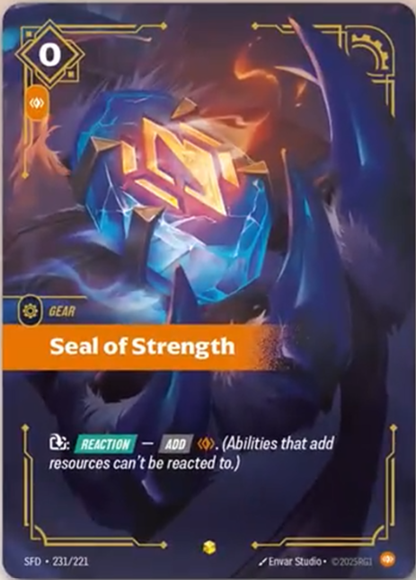 Seal of Strength - Spiritforged Riftbound spoiler
