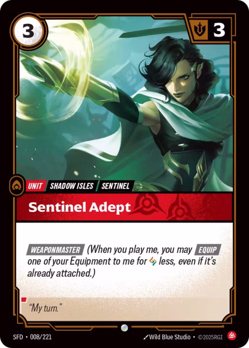 Sentinel Adept - Spiritforged Riftbound spoiler