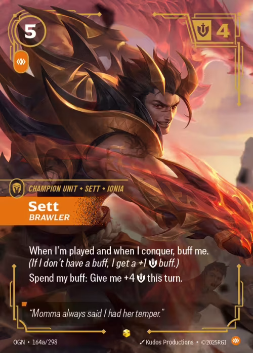 Sett, Brawler 2 - Origins Riftbound spoiler