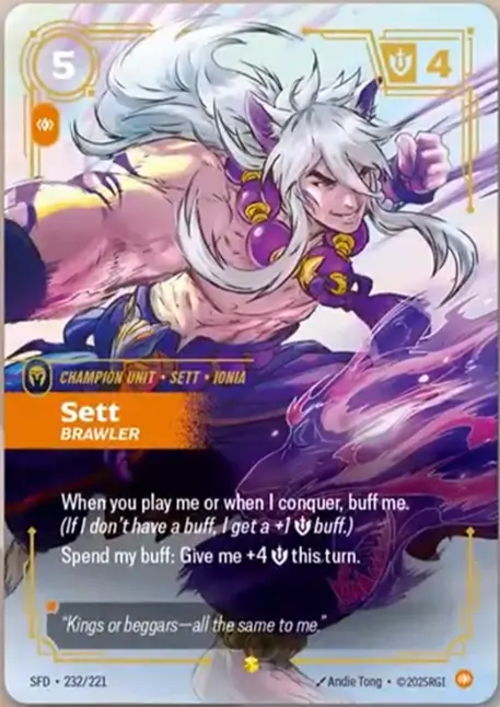 Sett, Brawler - Spiritforged Riftbound spoiler