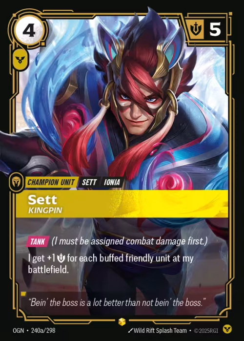 Sett, Kingpin 2 - Origins Riftbound spoiler