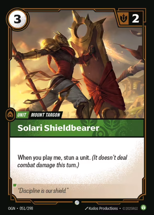 Solari Shieldbearer - Origins Riftbound spoiler