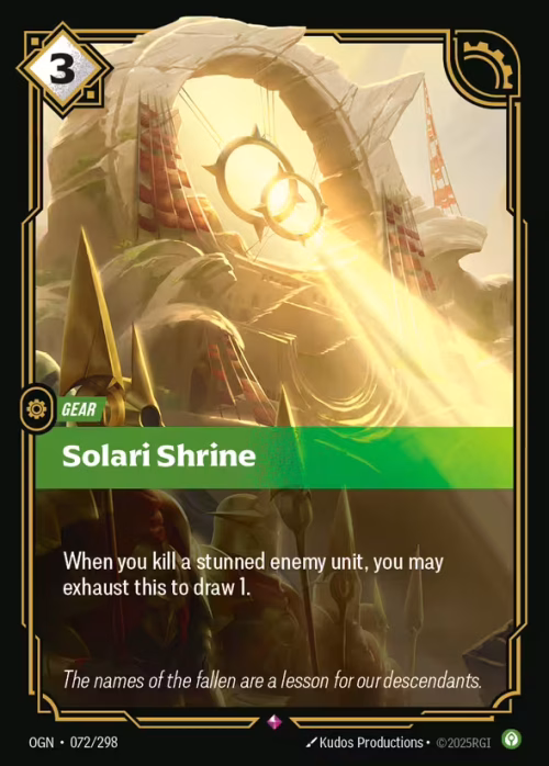 Solari Shrine - Origins Riftbound spoiler