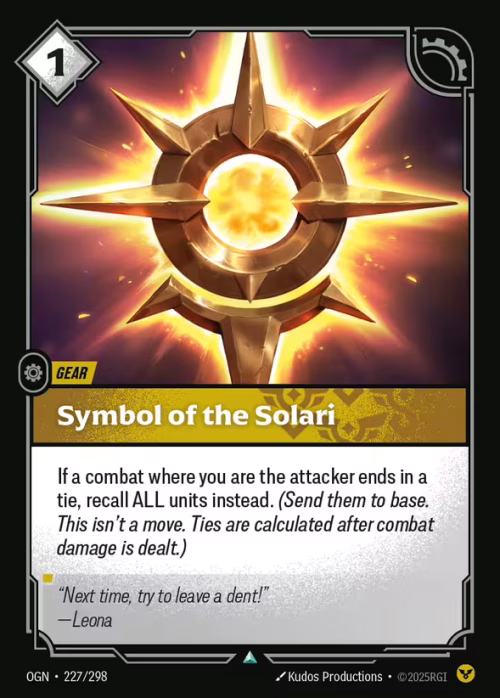 Symbol of the Solari - Origins Riftbound spoiler