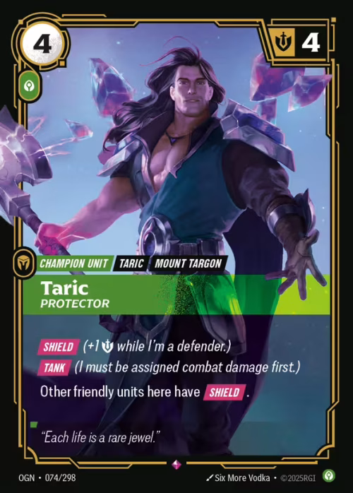 Taric, Protector - Origins Riftbound spoiler