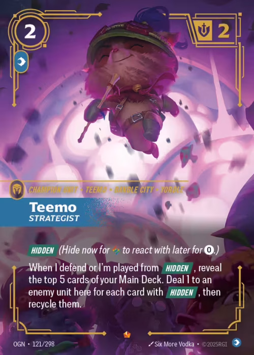 Teemo, Strategist - Origins Riftbound spoiler