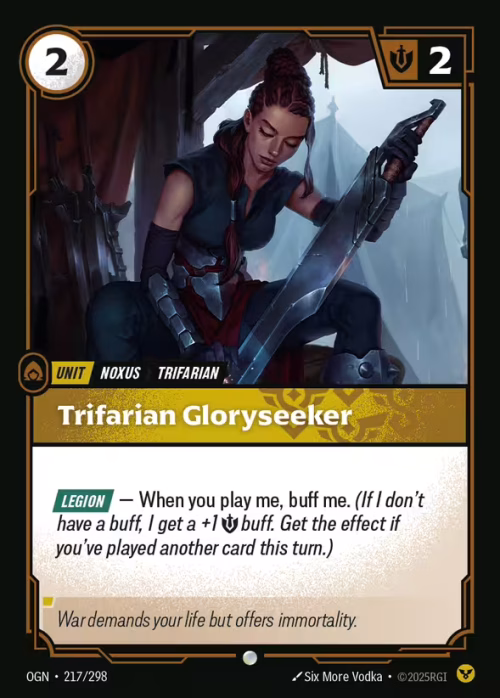 Trifarian Gloryseeker - Origins Riftbound spoiler