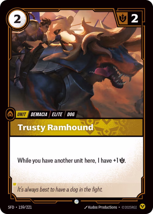 Trusty Ramhound - Spiritforged Riftbound spoiler