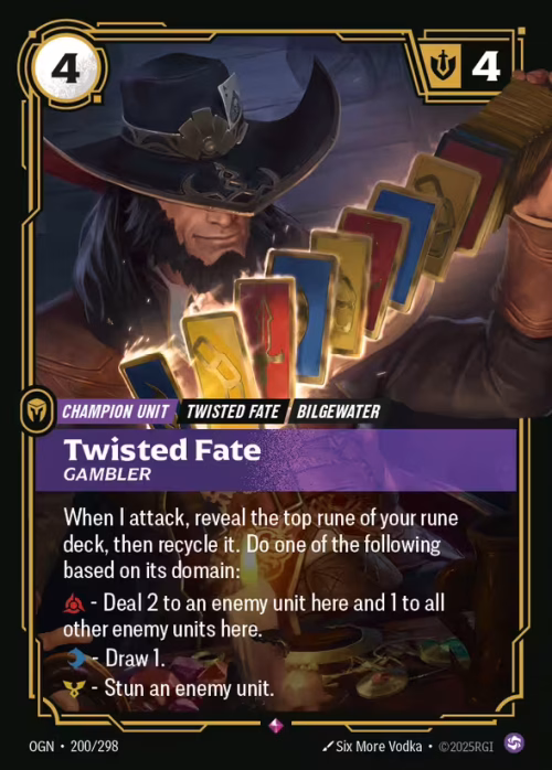 Twisted Fate - Origins Riftbound spoiler