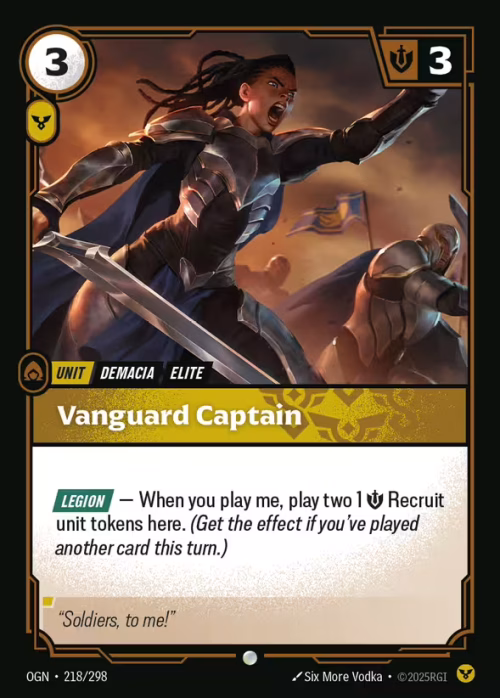 Vanguard Captain - Origins Riftbound spoiler