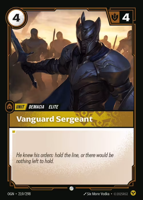 Vanguard Sergeant - Origins Riftbound spoiler