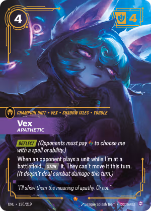 Vex, Apathetic 1 - Unleashed Riftbound spoiler