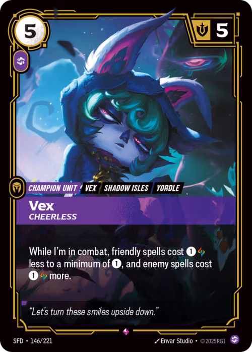 Vex, Cheerless - Spiritforged Riftbound spoiler