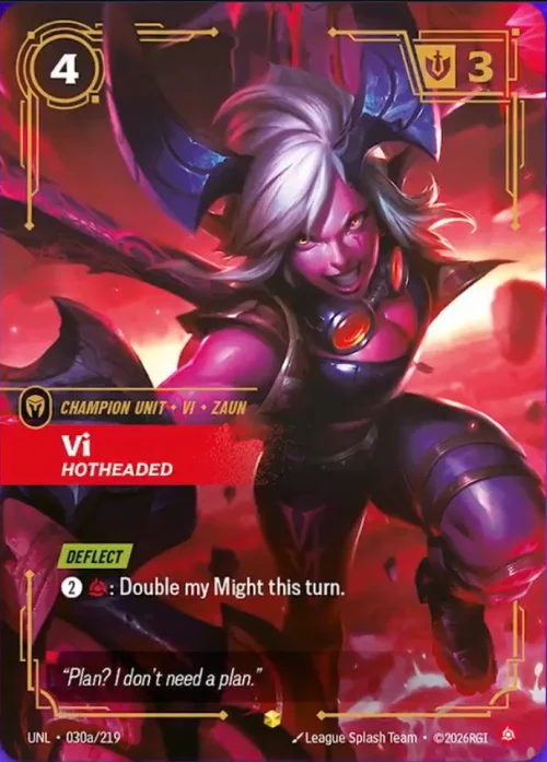 Vi, Hotheaded 2 - Unleashed Riftbound spoiler