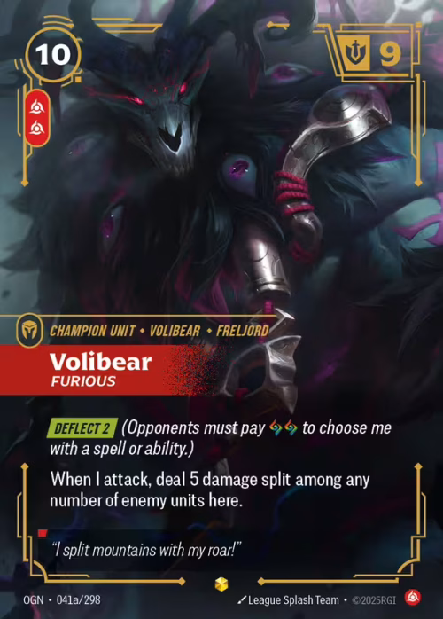 Volibear, Furious 1 - Origins Riftbound spoiler