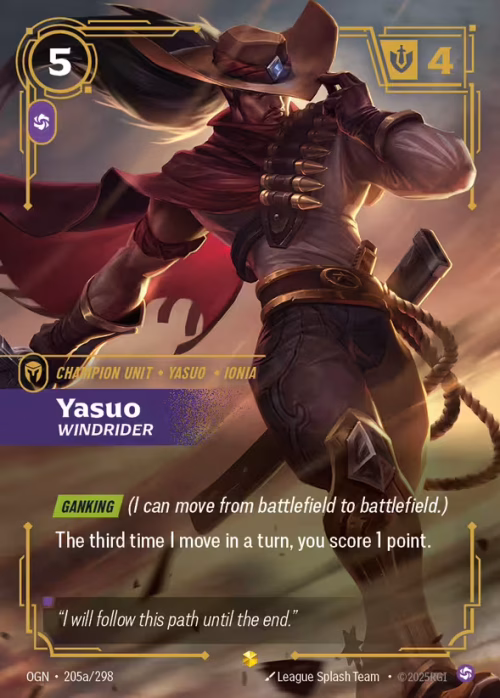 Yasuo, Windrider 2 - Origins Riftbound spoiler