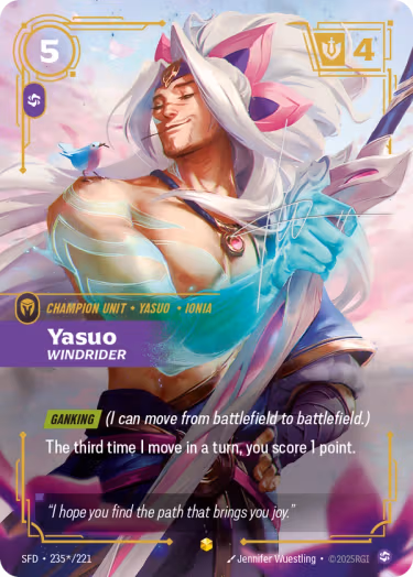 Yasuo, Windrider - Spiritforged Riftbound spoiler