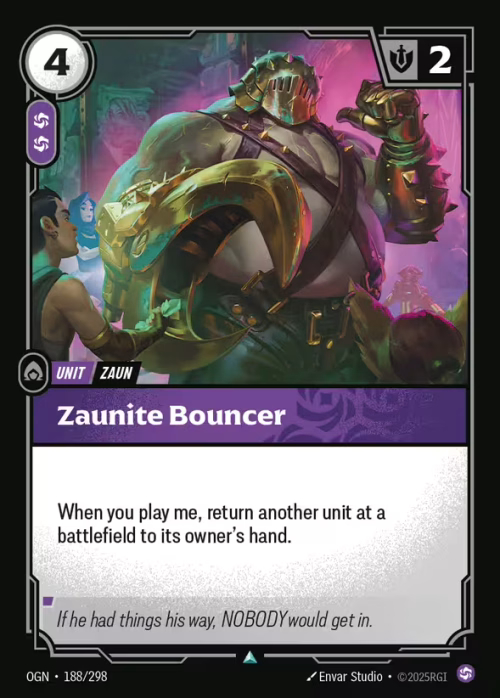 Zaunite Bouncer - Origins Riftbound spoiler